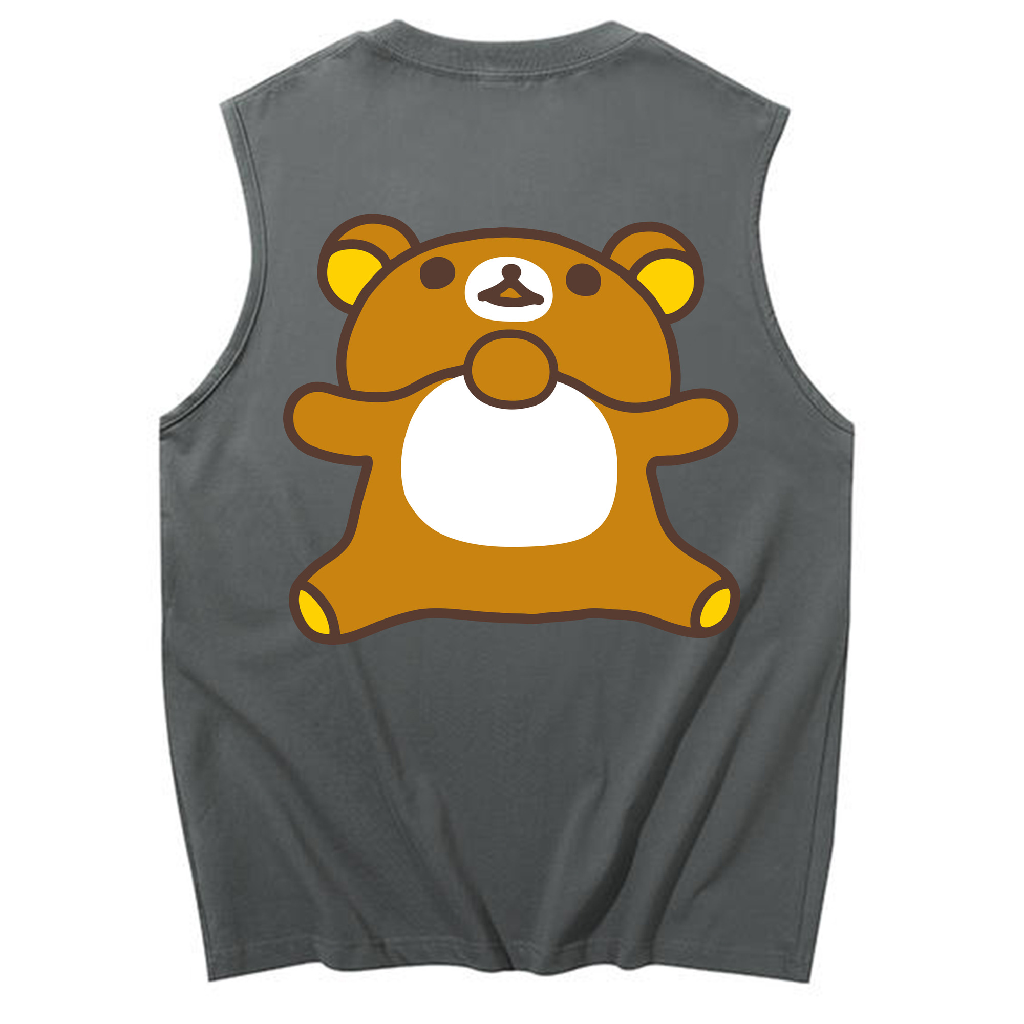（画像用） リラックマ リラックマ キイロイトリ Rilakkuma Korilakkuma Kiiroitori コットン100％タンクトップ（背面プリント）